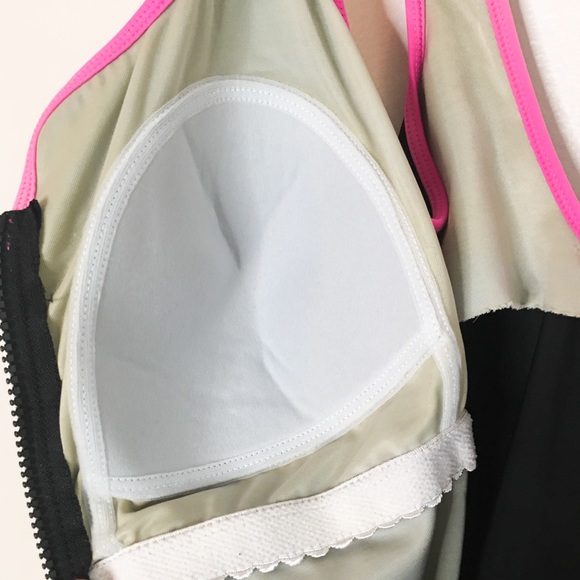 Reebok Half Zip One Piece Swimsuit Black Size 14 - Picture 11 of 13